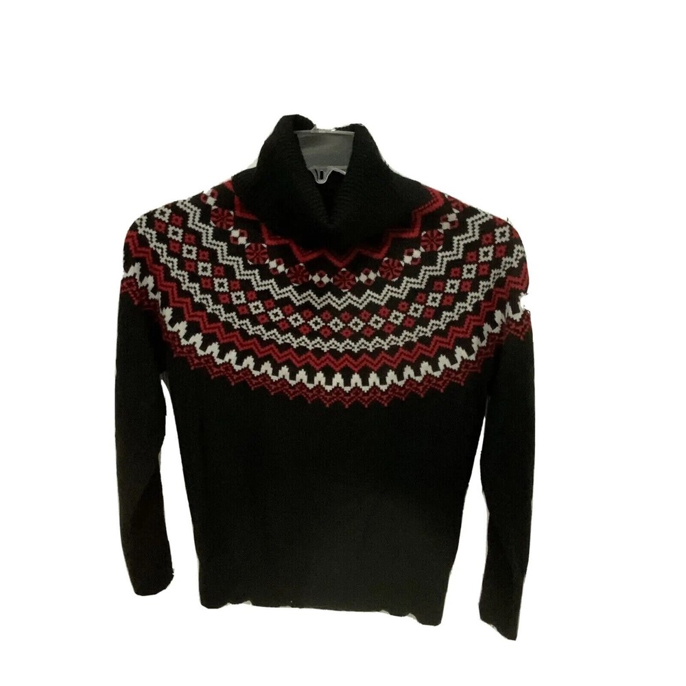 NEW Charter Club Womens 100% Cashmere Sweater Turtleneck Holidays Small Black